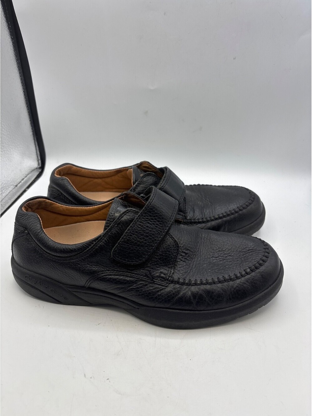 Men's Dr. comfort black Scott Shoes Hook and Loop 11 M